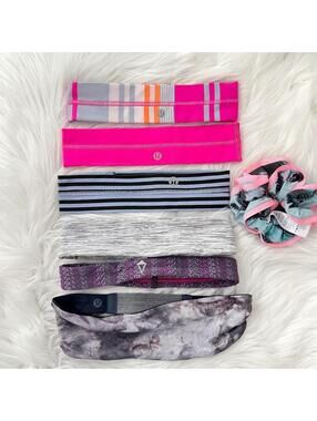 Lot 7 Lululemon Ivivva Headbands Scrunchie Athletic Yoga Running Flaw